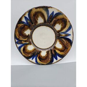 Pottery Drip Glaze Stoneware 7” Vintage Handmade Plate
